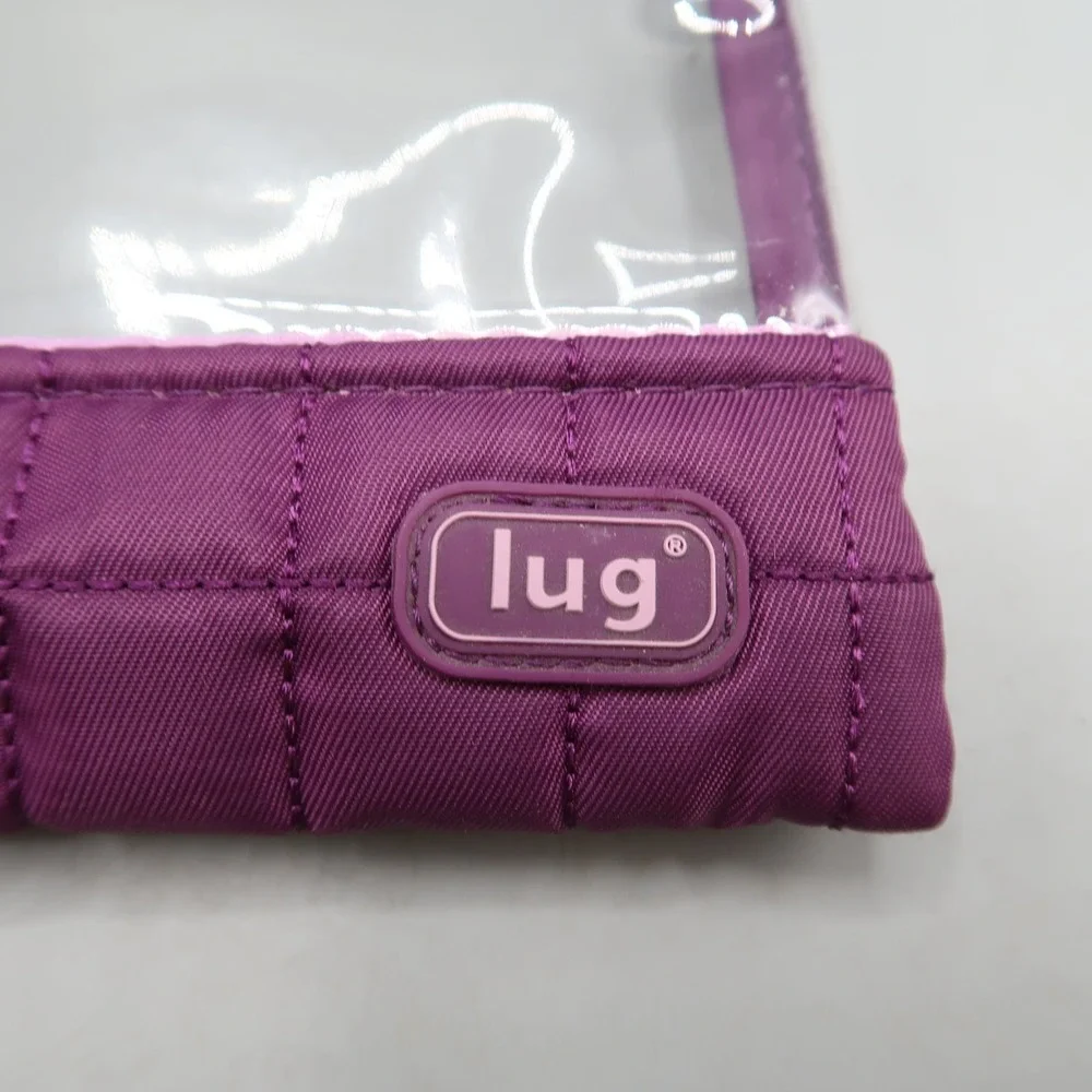 Lug clear View Envelope Medium Blue Storage Pouch Travel 5x6 Cosmetic Bag Small